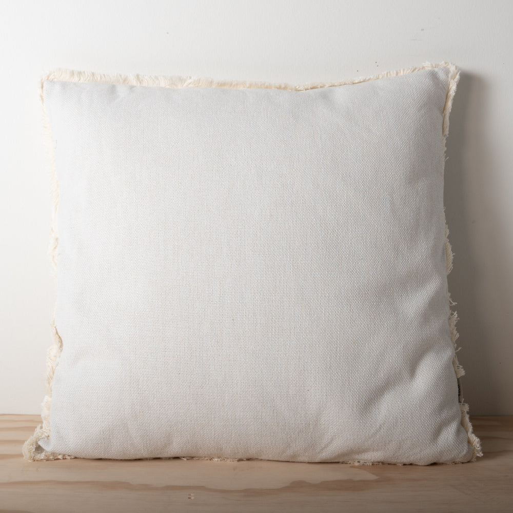 K&Co Cushion - NATURAL TASSEL EDGE